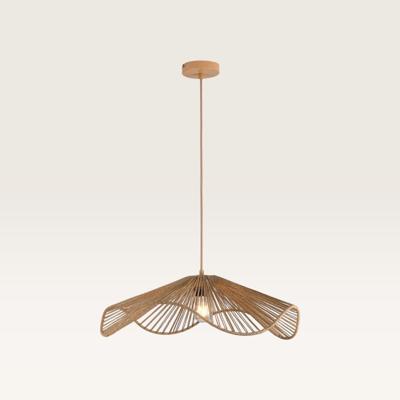 Hanglamp Avanta maronne l - Bruine lamp van gevlochten papieren koord - Zonder lichtbron en voor binnen