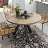 Artistiq Ronde Eettafel 'Lorence' Mangohout, 120cm, kleur Naturel - thumbnail