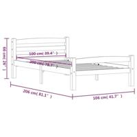 Bedframe massief grenenhout honingbruin 100x200 cm - thumbnail
