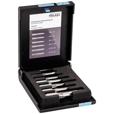 Völkel 47008 Schroefdraadsnijderset HSS-G Metrisch M6 x 1, M8 x 1, M10 x 1, M10 x 1.25, G1/8, G1/4 Völkel 47008 Schroefdraadsnijderset HSS-G Metrisch M6 x 1, M8 x 1, M10 x 1, M10 x 1.25, G1/8, G1/4