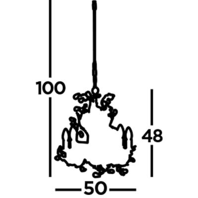 Searchlight Klassieke kroonluchterAlmandite 5-lichts Ø 50cm - 2495-5CR