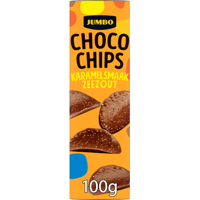 Jumbo Choco Chips Karamelsmaak Zeezout 100 g - thumbnail