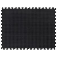 VidaXL Rubbertegel 12 mm 90x120 cm zwart - thumbnail