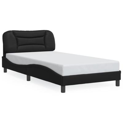 Bedframe met LED-verlichting kunstleer zwart 120x200 cm