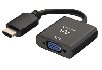 Adapter HDMI naar VGA met Audio Ewent AISCCI0306 EW9864 0,23 m Zwart - thumbnail