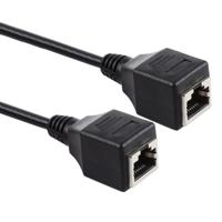 RJ45 Female naar vrouw Ethernet LAN netwerk verlengsnoer kabel kabellengte: 60cm - thumbnail
