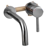 Differnz Differnz muurkraan inbouw koud/warmwater rechts - gun metal - thumbnail