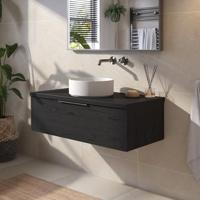 Ben Engraved Line afdekset voor inbouw wastafelkraan gunmetal pvd-coating - thumbnail