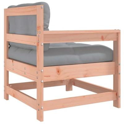 Tuinstoelen 2 st met kussens massief douglashout