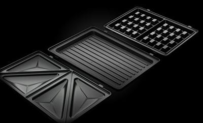 Russell Hobbs Fiesta sandwich maker 750 W Zwart, Roestvrijstaal