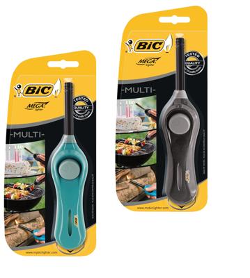 BIC Megalighter standaard, geassorteerde kleuren, blister van 1 stuk