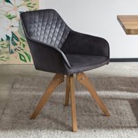 Artistiq Eetkamerstoel 'Mercur' Velvet, kleur zwart - thumbnail