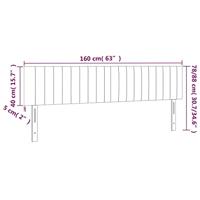 Hoofdbord LED 160x5x78/88 cm stof blauw - thumbnail