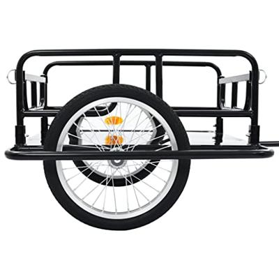 VidaXL Fietstrailer 130x73x48,5 cm staal zwart