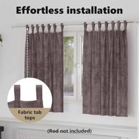 VidaXL Velvet gordijnen met gordijnen 2 pcs bruin 140 x 140 cm fluweel - thumbnail