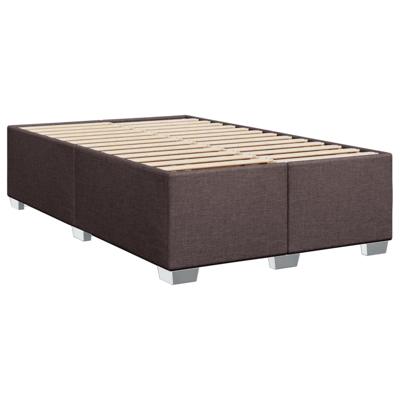 Boxspring met matras stof donkerbruin 140x200 cm
