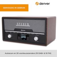 Denver MDA-525DW DARK WOOD Radio DAB+, VHF (FM) Hout-bruin (zijdemat) - thumbnail