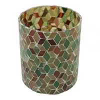 Theelichthouder Mozaïek Groen (8 cm) - thumbnail
