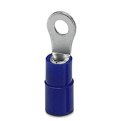 Phoenix Contact 3240021 Ringkabelschoen Dwarsdoorsnede (max.): 2.50 mm² Schachtdiameter: 3.2 mm Deels geïsoleerd Blauw 100 stuk(s)