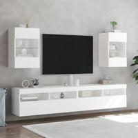 Tv-meubel met LED-verlichting 40x30x60,5 cm wit - thumbnail