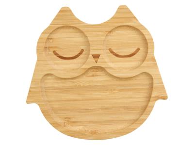 LIVARNO home Bamboe kinderbord met zuignap (Uil) LIVARNO home Bamboe kinderbord met zuignap (Uil)