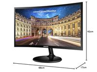 Samsung C27F398F (LC27F398FWUXEN) 68,58 cm LED Curved Monitor 1800R (D-Sub, 1.920 x 1.080 pixels, 60 Hz herhalingsfrequentie, 4 ms reactietijd) zwart VGA, HDMI, rond onderste deel 27 inch zwart - thumbnail