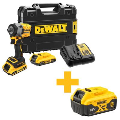 DeWALT DCF922D2T Accu slagmoersleutel 406Nm 1/2" borgpin 18V XR 2.0Ah in TSTAK