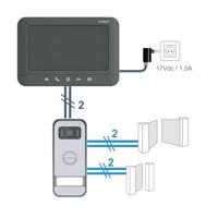Avidsen PRIMA Complete set voor Video-deurintercom Kabelgebonden Zwart, Aluminium - thumbnail