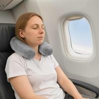 Hoofdkussen met kussen Grijs 27 x 27 x 8,5 cm Fluweel - thumbnail