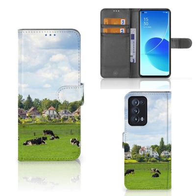 OPPO Reno 6 Pro Plus 5G | Telefoonhoesje | Met pasjeshouder | Koeien