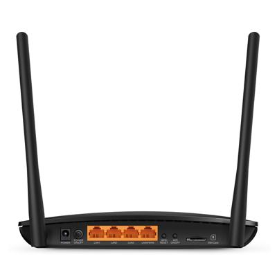 TP-Link, Router 4G LTE 150Mbps WiFi AC 750Mbps, 2 x SMA voor externe antenne, 4 Ethernet-poorten, verwijderbare antennes, modem SIM-kaart voor elke operator (Archer MR200)