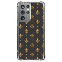 Samsung Galaxy S21 Ultra Doorzichtige Silicone Hoesje Franse Lelie - thumbnail