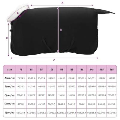 VidaXL Paardendeken zwart 85 cm polar fleece VidaXL Paardendeken zwart 85 cm polar fleece