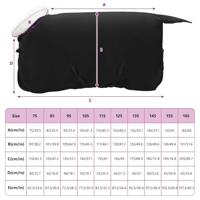 VidaXL Paardendeken zwart 85 cm polar fleece - thumbnail