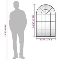 VidaXL Wandspiegel boog 60x100 cm ijzer zwart - thumbnail