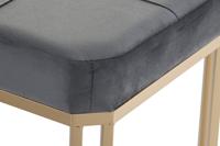 Kruk DKD Home Decor Grijs Metaal Fluweel (120 x 40 x 47 cm) - thumbnail