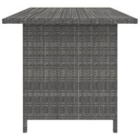 Tuintafel 110x70x65 cm poly rattan grijs - thumbnail
