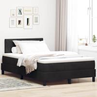 Boxspringbed met matras fluweel zwart 120x200 cm - thumbnail