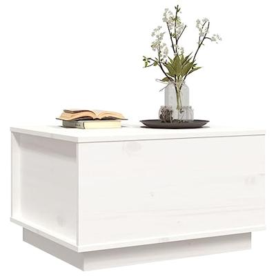 Salontafel 60x50x35 cm massief grenenhout wit Salontafel 60x50x35 cm massief grenenhout wit