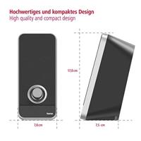 PC-luidsprekers Hama 00173133 Zwart 6 W 4 W - thumbnail