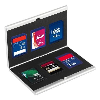 6-in-1 Memory Card beschermende Case opbergdoos grootte: 88 x 50 x 9mm(Silver) 6-in-1 Memory Card beschermende Case opbergdoos grootte: 88 x 50 x 9mm(Silver)