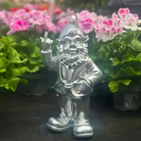 Stoobz kabouter f*ck you 32cm zilver - thumbnail