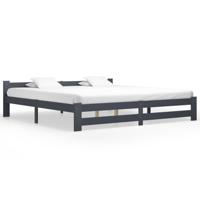 Bedframe massief grenenhout donkergrijs 200x200 cm - thumbnail