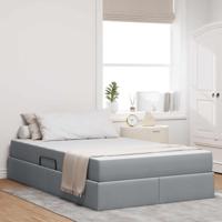 Opbergbed met matras Lichtgrijs 120 x 190 cm Polyester - thumbnail