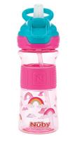 Nuby beker Flip It  zachte tuit 360 ml roze/blauw - thumbnail