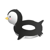 Heless Poppen zwemring pinguin, 35-45 cm - thumbnail