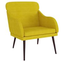 Fauteuil 63x76x80 cm fluweel geel - thumbnail