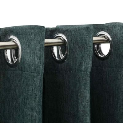 VidaXL Gordijnen linnen-look verduisterend ogen 2 st 140x245 cm groen VidaXL Gordijnen linnen-look verduisterend ogen 2 st 140x245 cm groen