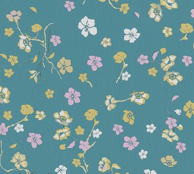 Livingwalls House of Turnowsky - Turquoise - Floral - 389072