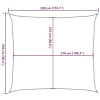 Zonnezeil 160 g/m rechthoekig 2,5x3 m HDPE zandkleurig - thumbnail